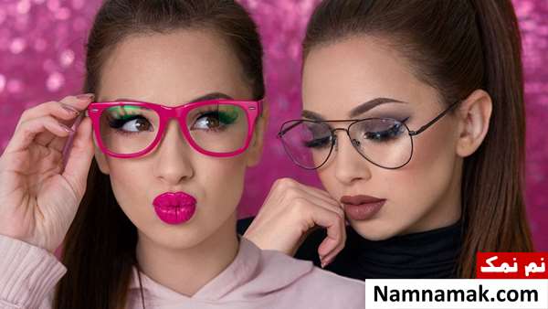 آموزش آرایش چشم و خط چشم با عینک طبی