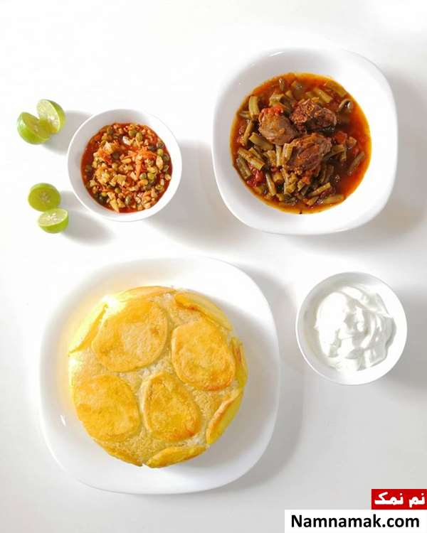 خورش لوبیا سبز با آلو
