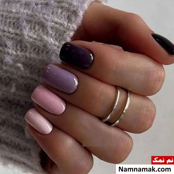 طراحی ناخن ساده با لاک