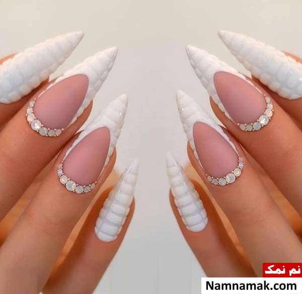 عکس دیزاین ناخن و ناخن لاک زده لاکچری