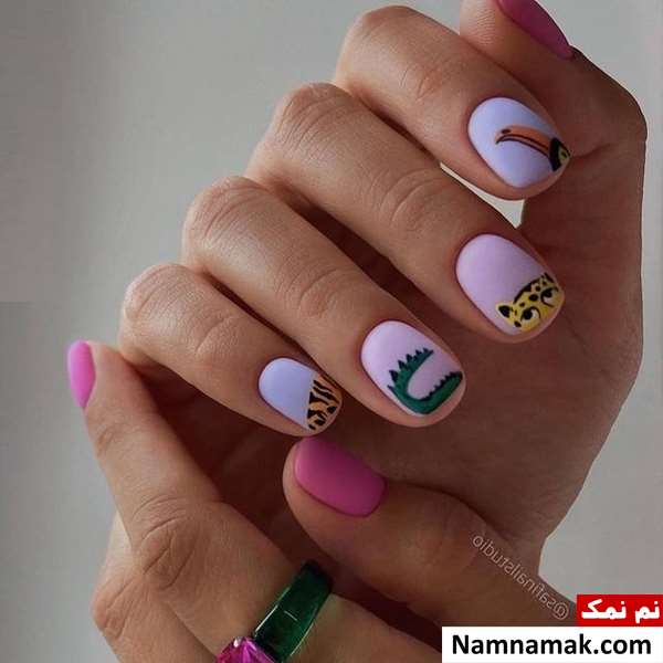 عکس دیزاین ناخن و ناخن لاک زده لاکچری