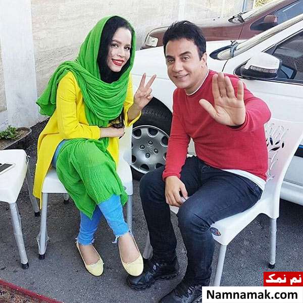 عکس ملیکا شریفی نیا و عمو پورنگ