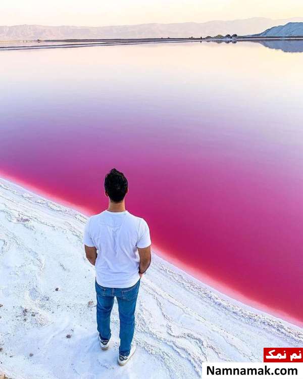 صورتی شدن دریاچه مهارلو