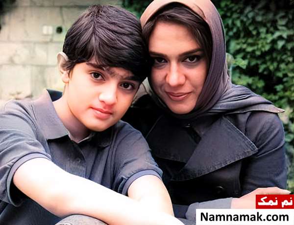 مژده شمسایی و پسرش نیاسان