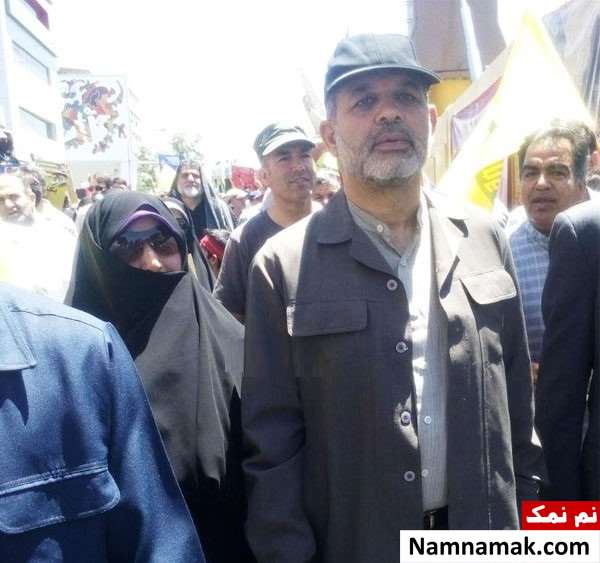 احمد وحیدی و همسرش