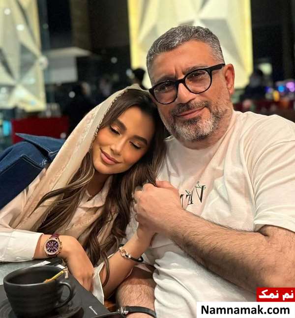 رضا رشیدپور و دخترش هلن