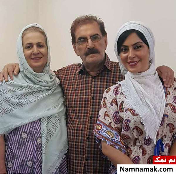 اسفندیار شهیدی و همسرش و دخترش نیلوفر شهیدی