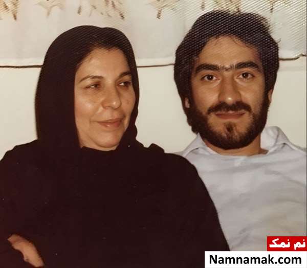 عکس جوانی مجید انتظامی در کنار مادرش مینا انتظامی