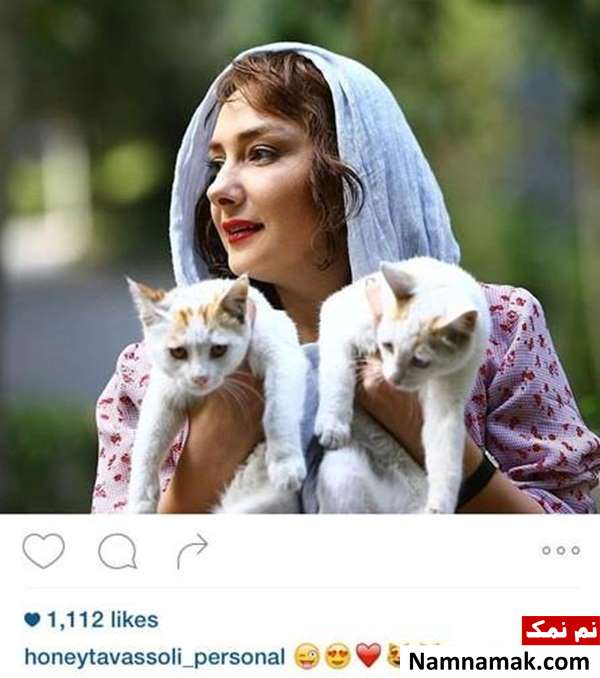 هانیه توسلی و گربه اش