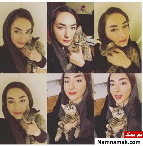 هانیه توسلی و گربه اش