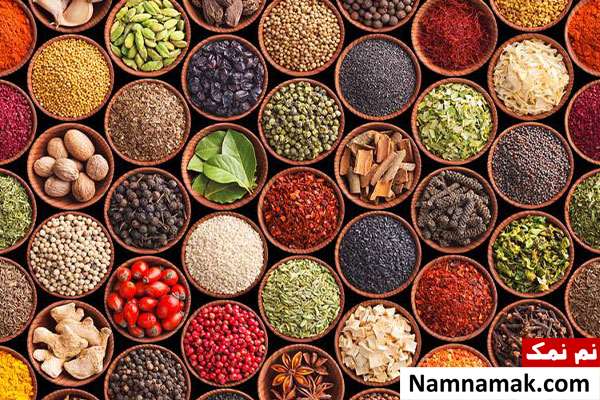 ادویه های مختلف برای غذا