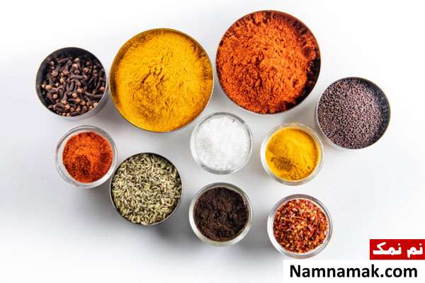ادویه های مختلف برای غذا