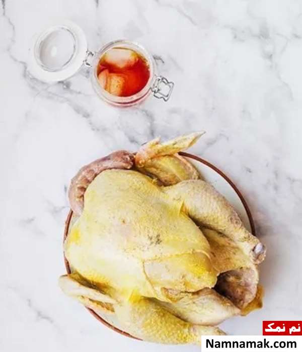 طرز تهیه مرغ شکم پر