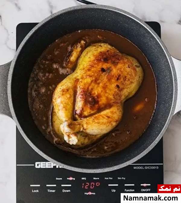 طرز تهیه مرغ شکم پر