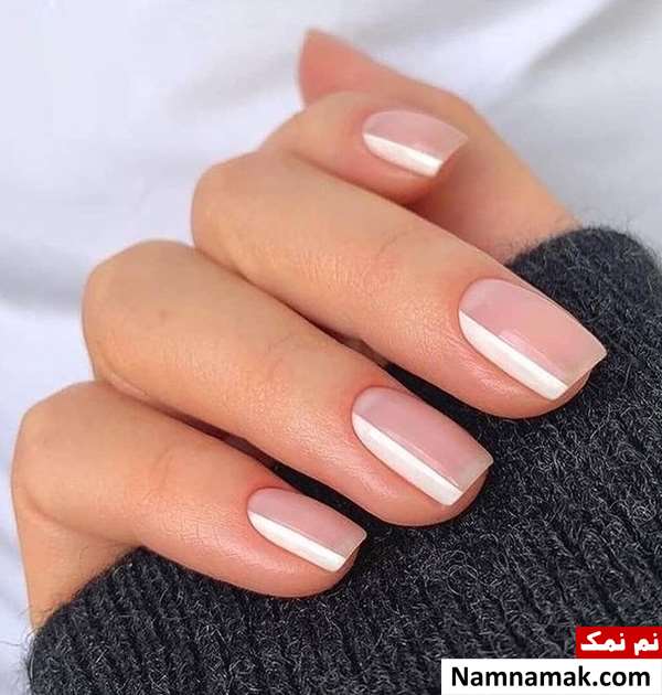 مدل ناخن فرنچ کوتاه