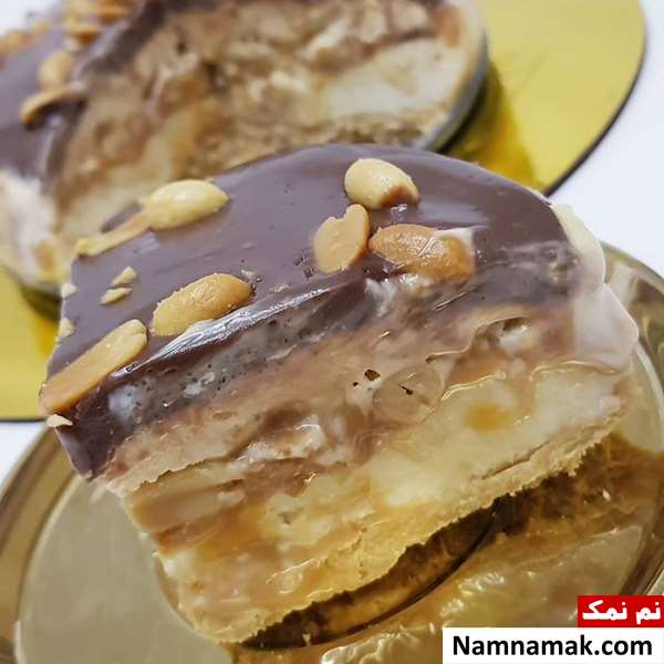 طرز تهیه چیز کیک یخچالی با بستنی