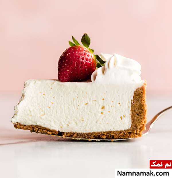 چیز کیک ساده بدون ژلاتین