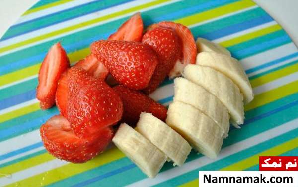 میلک شیک توت فرنگی و موز