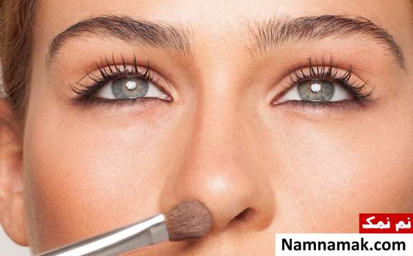 آموزش گریم گونه و بینی با رژگونه و کانتور