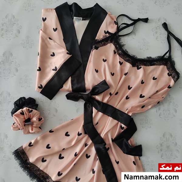 مدل لباس خواب ساتن شیک دخترانه و زنانه