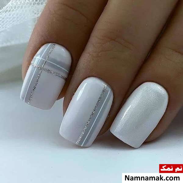 مدل کاشت ناخن فرنچ سفید شیک و فانتزی