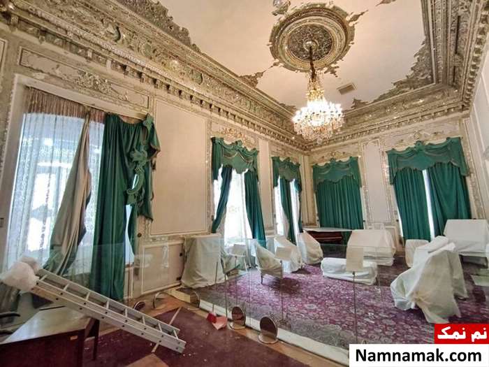 خسارت های کاخ سعدآباد