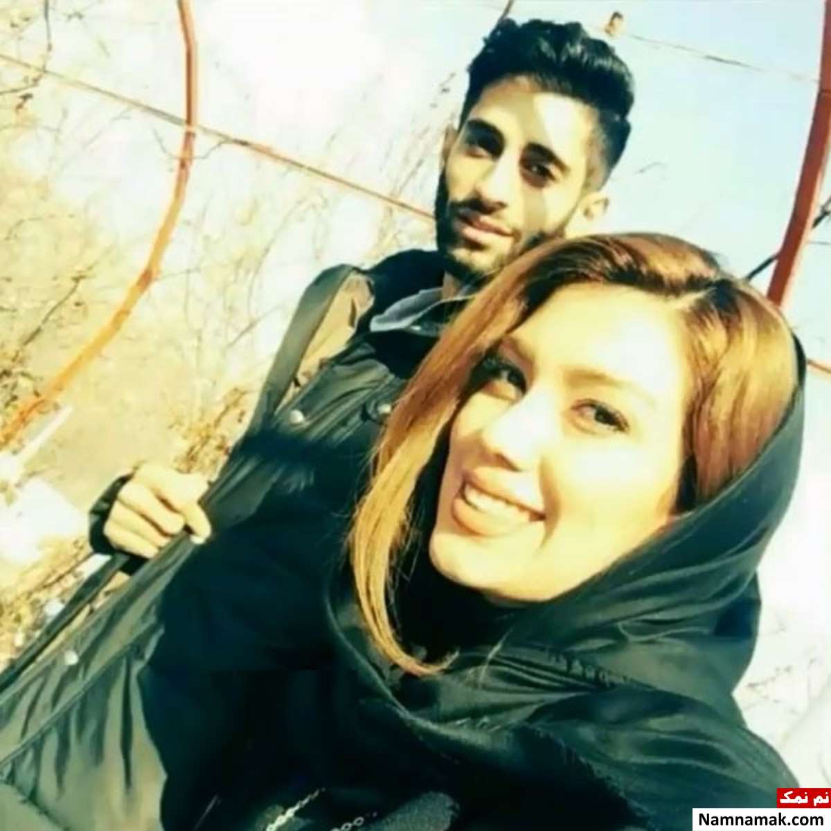 میلاد عبادی پور و همسرش رویا محبوب