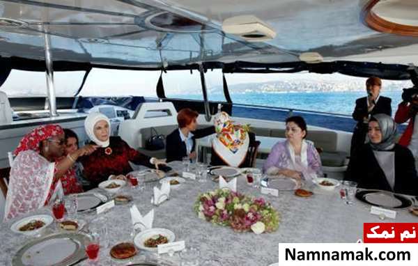 همسر دکتر جهانگیری در ضیافت امینه اردوغان