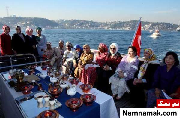 همسر دکتر جهانگیری در ضیافت امینه اردوغان