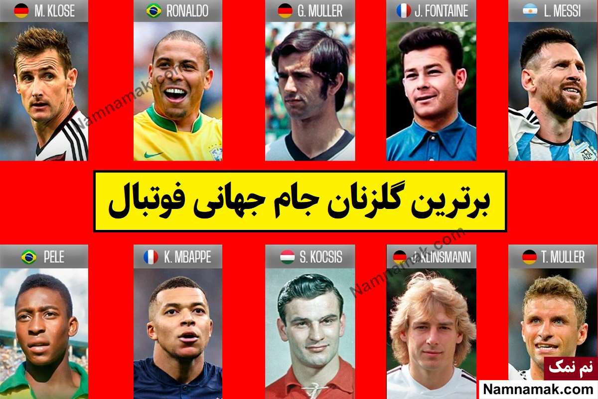 بهترین گلزنان تاریخ جام جهانی تا 2026