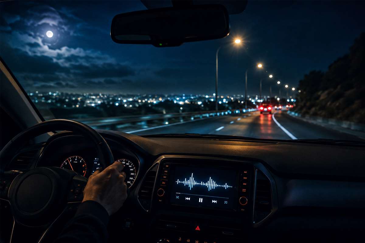 پلی لیست آهنگ برای رانندگی در شب