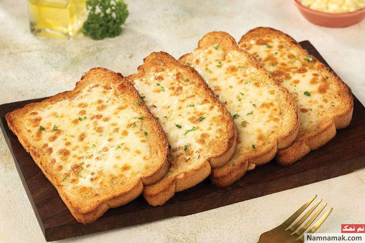 طرز تهیه تست سیر و پنیر