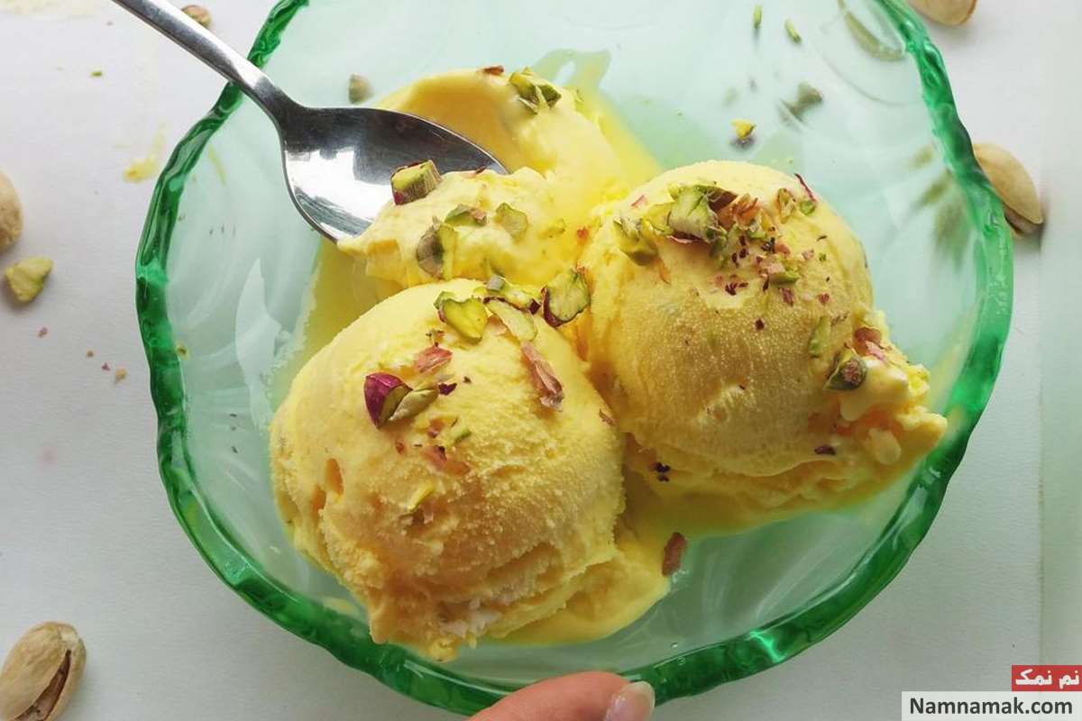 بستنی سنتی زعفرانی