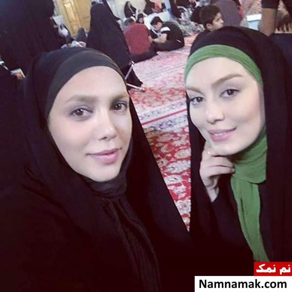 بیوگرافی شیما مرزی مدل و بازیگر و همسرش سحر قریشی و شیما مرزی در حرم امام رضا