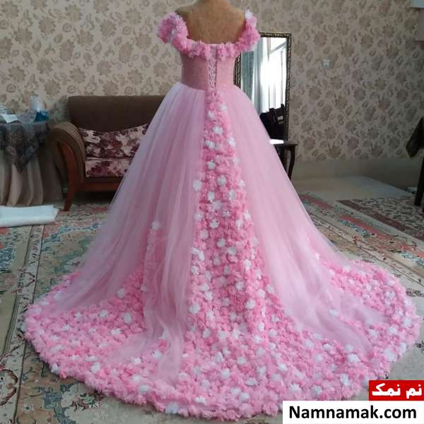 لباس عروس صورتی