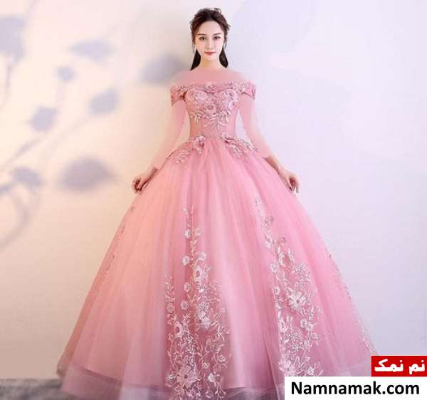 لباس عروس صورتی