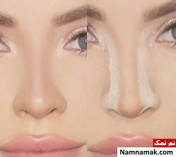 آموزش تصوری کانتور بینی با رژ لب
