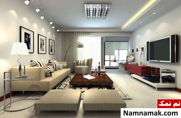 چیدمان پذیرایی خانه های امروزی به شکل مدرن