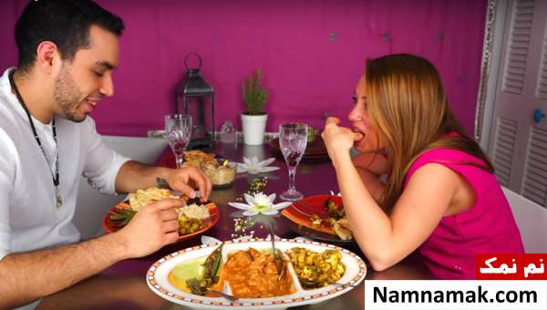 رسم جالب غذا خوردن با دست هندی ها