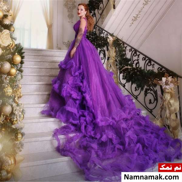 مدل های لباس عروس بنفش دخترانه و زنانه