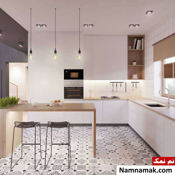 مدل کفپوش زیبا و جذاب برای آشپزخانه 