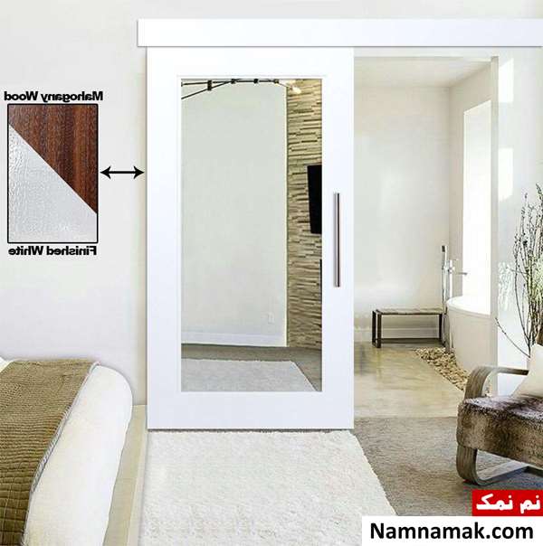 مدل کمد دیواری با آینه قدی و دکوراتیو