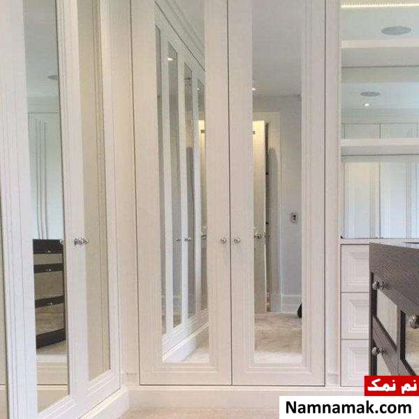 مدل کمد دیواری با آینه قدی و دکوراتیو