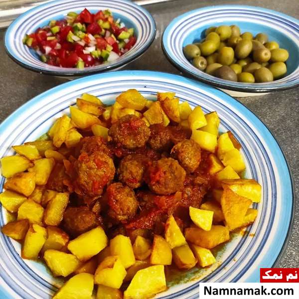 کوفته ریزه با سیب زمینی