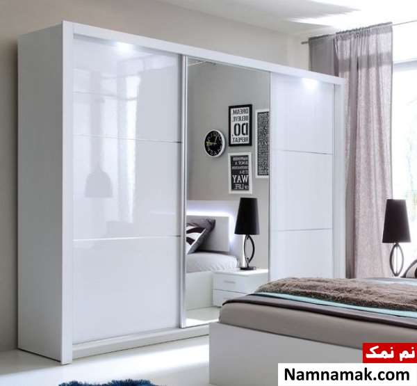 مدل کمد دیواری با آینه قدی و دکوراتیو