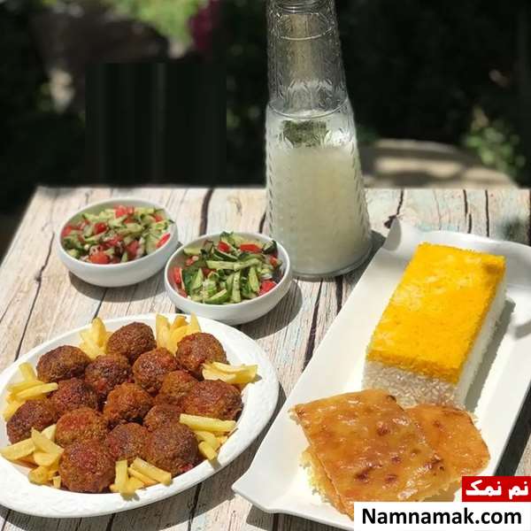 کوفته قلقلی با سیب زمینی سرخ شده
