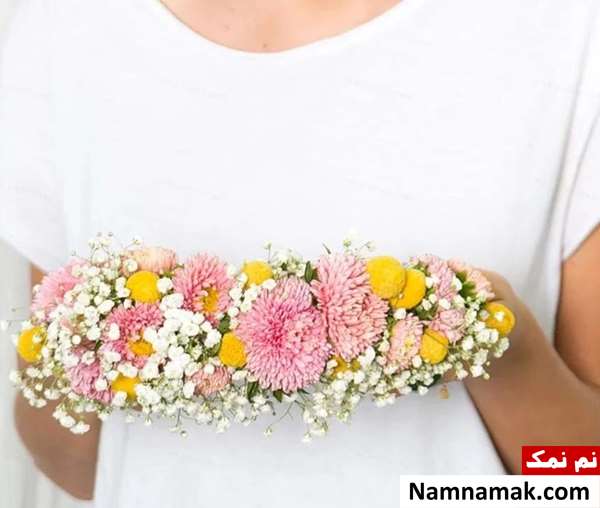 تاج گل عروس طبیعی