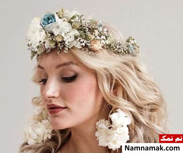 تاج گل عروس طبیعی