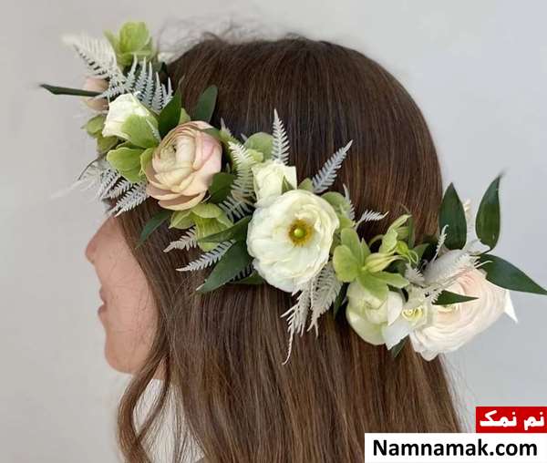 تاج گل عروس طبیعی