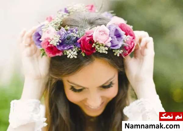 تاج گل عروس طبیعی